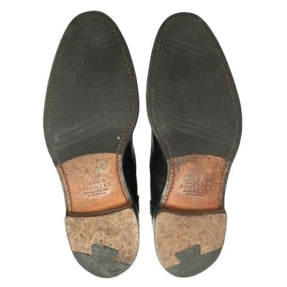 Brooks Brothers Black Leather Dress Shoes Men's size 11D Classic Cap-toe Oxfords - Picture 4 of 8